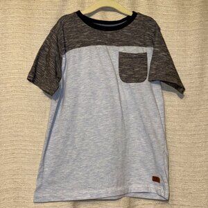 7 for All Mankind Kid's Short Sleeve Pocket T-Shirt, Blue, Size Medium